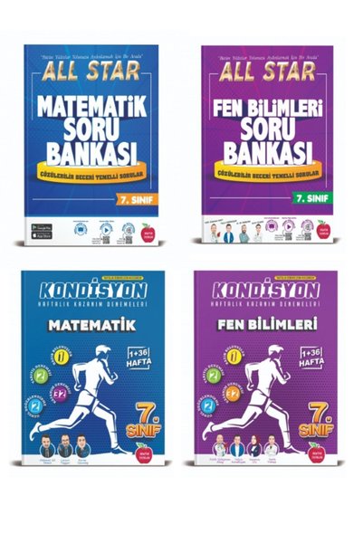 Newton Yayınları 7.sınıf Matematik, Fen Bilimleri All Star Soru Bankası Kondi...