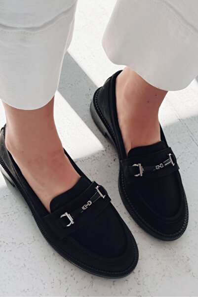 I Love Shoes Torja Nubuck Black Women's Loafer