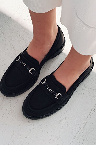 I Love Shoes Torja Nubuck Black Women's Loafer