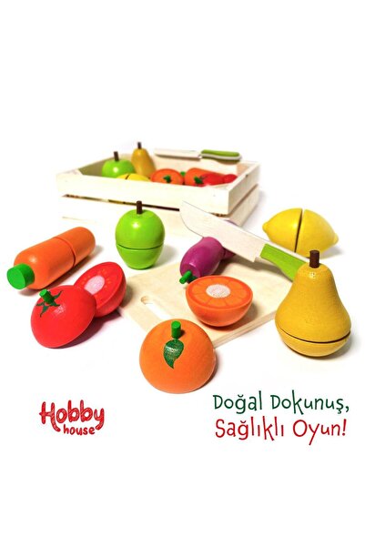 HOBBY HOUSE Fruit Set Wooden 22 Piece Educational Tutorial