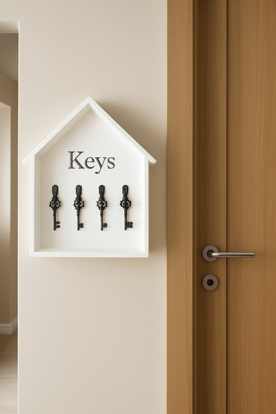 Tugomer Anahtar Askılığı Ev Tipi Kapı Yanı Anahtarlık