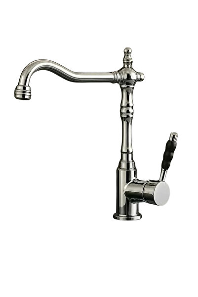 RUDİ ARMATÜR 360 Swivel Body Brass Material Silver Color Rustic Sink Faucet