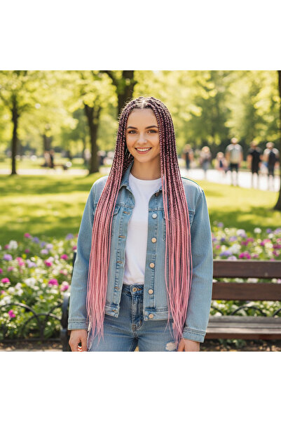 Ethab Ticaret سين أومبري/أسود/وردي فاتح لتسريحات الشعر الأفريقية والرستا