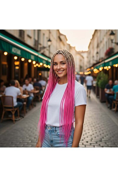 Ethab Ticaret سين أومبري/بلاتينيوم/وردي للضفائر الأفريقية والرستا