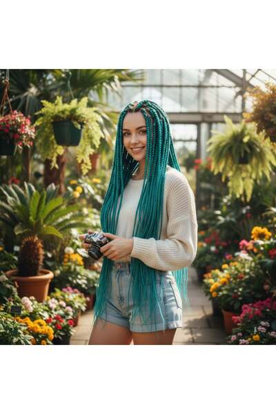 BilfolD اللون الأخضر الداكن / سين للضفائر الأفريقية والشعر الطويل (الراستا)