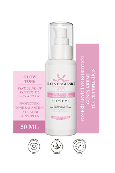 Clara Hygienics Pink Tone-Up Postbiotic Sunscreen 50 ml