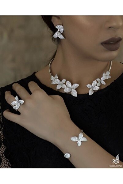 DESİGNEDBYD Kadın Çoklu Yaka Açık Kolye Gerdanlık Wedding Abiye Kolye