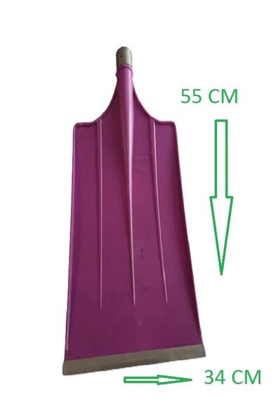 gençyılmaz Plastik Kürek Kar Küreği Büyük Boy Metal Uclu 55x34 Sapsız Model