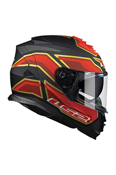 LS2 STORM 1 FOGGY KAPALI KASK MAT SİYAH-KIRMIZI