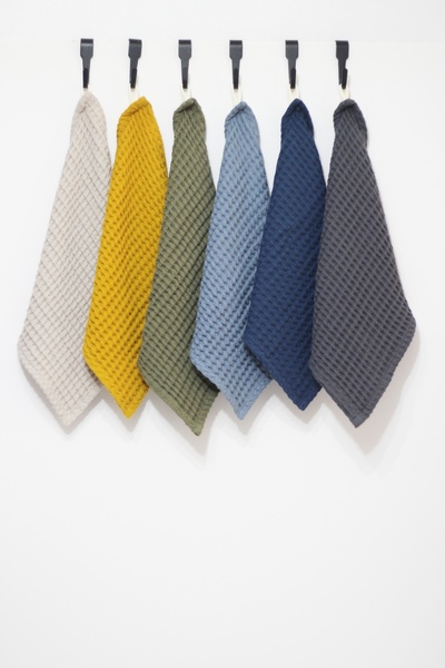 Moada Premium Waffle Mutfak Havlusu Seti 6’lı %100 Pamuk - Yüksek Emicilik & Ekstra Yumuşaklık (30x30 cm)