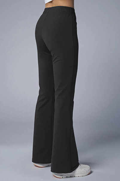 bilcee Peak Жіночі темно-сірі брюки з високою талією та розкльошеними штанинами 7028