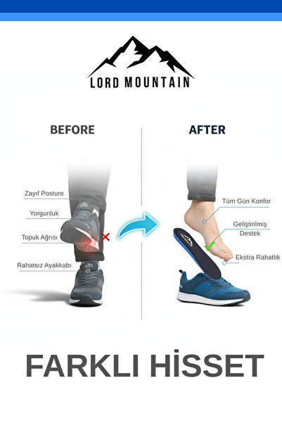 Lord Mountain Soft Walk Comfort Rahat Ortopedik Tabanlık Yumuşak Tabanlık Spor Ayakkabı Tabanlığı | Lmısw01