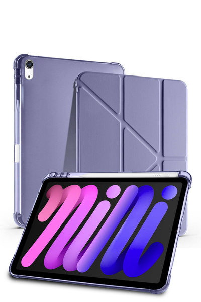 Nezih Case Apple Ipad Mini 6 / Ipad Mini 7 Uyumlu Uyku Modlu Kalem Bölmeli Pu...