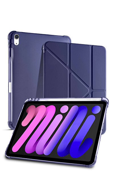 Nezih Case Apple Ipad Mini 6 / Ipad Mini 7 Uyumlu Uyku Modlu Kalem Bölmeli Pu...