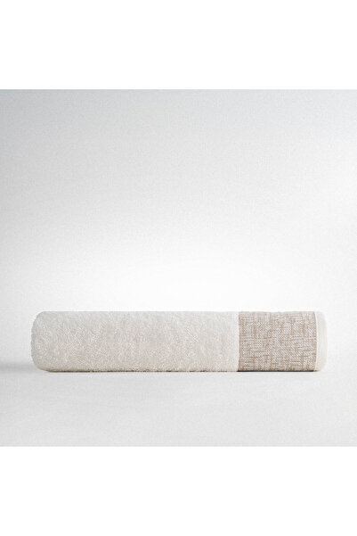 Ecocotton Liva Банний рушник для чоловіків 100% органічна бавовна з вишивкою, кремовий, 80x150 см