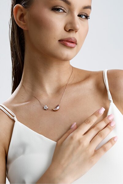 Birinci1926 Doğal İnci Ay Yıldız Kolye