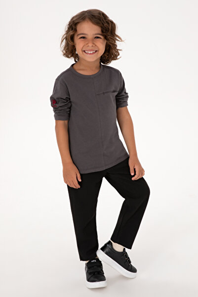 U.S. Polo Assn. Erkek Çocuk Siyah Kanvas Pantolon 50317274-VR046