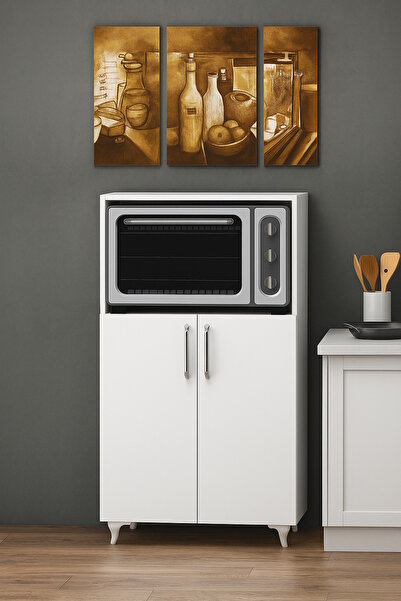 yamandekorasyon 2 Kapaklı Braga Mini Fırın Ve Mikrodalga Dolabı