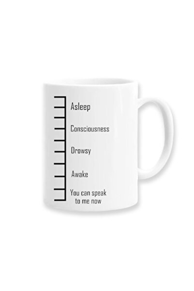 OEM Personalized mug with funny message: 'You can speak to me now', Betaprint, 330ml, white, ceramic