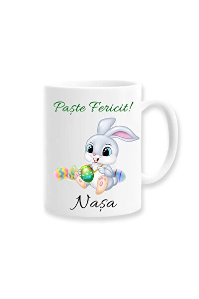 OEM Cană personalizată pentru nașă cu mesajul „Paște fericit”, Betaprint, 330...
