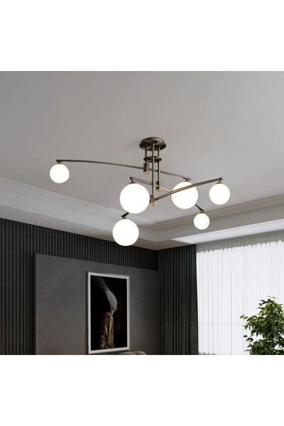 ALC-Shop Πολυέλαιος Faustino, 6x G9, Μέταλλο, Μαύρο