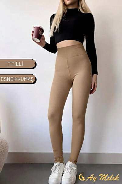 AYMELEK Women's Leggings High Waist Tummy Control No Show Seasonal Ribbed Leggings