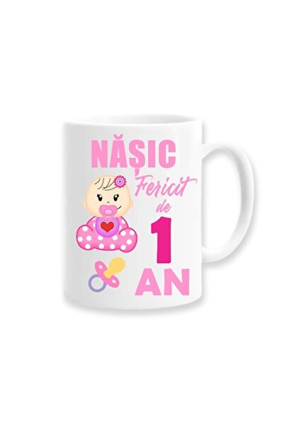 OEM Cană personalizată pentru naș cu mesajul: „La mulți ani de naș de 1 an”, ...