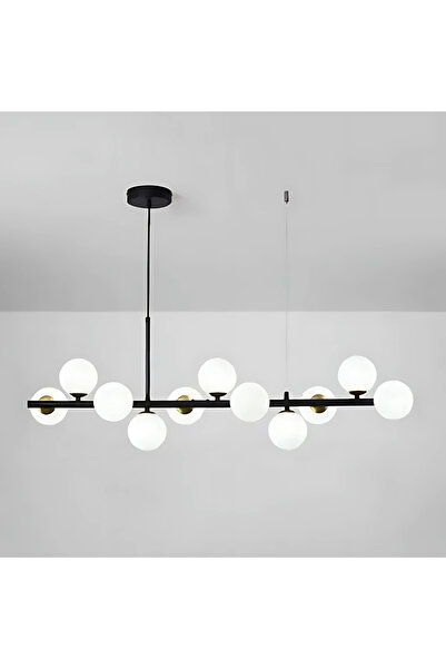 ALC-Shop Modern LOFT Pavilion Chandelier, 11x G9, Black, Metal, Adjustable Height