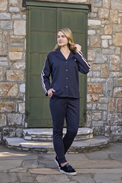 Cossy By Aqua Σετ αθλητικής φόρμας με μοτίβο ρίγες με κουμπιά μπροστά Cossyby...