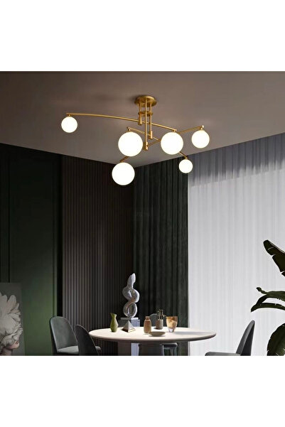 ALC-Shop Πολυέλαιος Faustino, 6x G9, Μέταλλο, Χρυσός