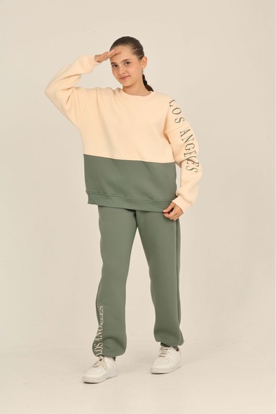 Toontoy Girl's Los Angeles Printed Tracksuit Set