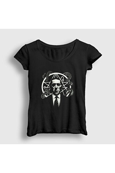 Presmono Tricou negru pentru femei Hp Lovecraft 561687tt