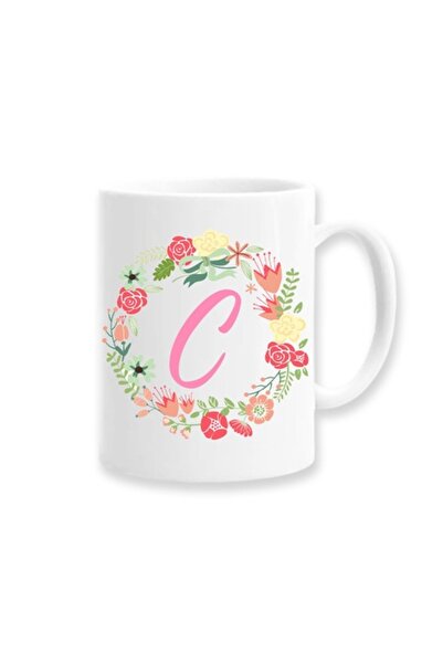 OEM Cană personalizată pentru femei cu inițială, Betaprint, albă, 330 ml, Col...