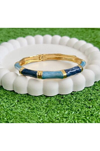 Yades MİNELİ LACİVERT VE MAVİ RENKLİ KADIN KELEPÇE BİLEKLİK