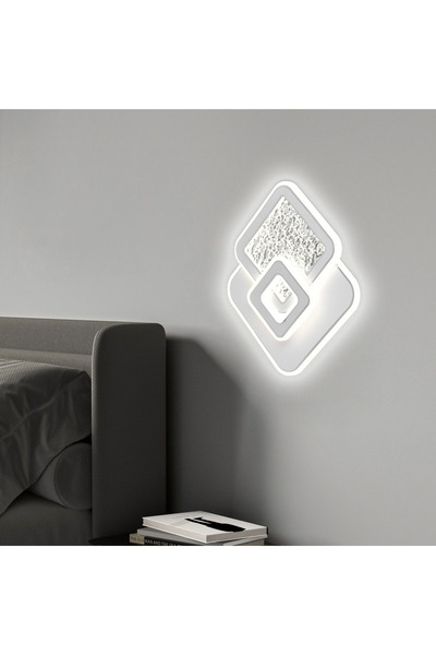 ALC-Shop Lustra LED KOMPACTO 36W, 3 Patrate, lumina Rece/Calda/Neutra, Alb