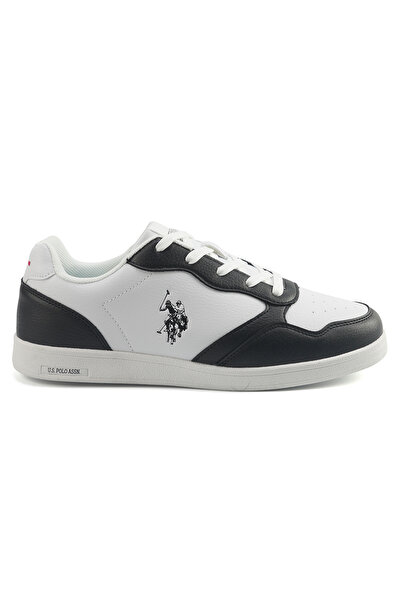 U.S. Polo Assn. Men's White and Black Sneakers, Stylish Contrast Design for S...