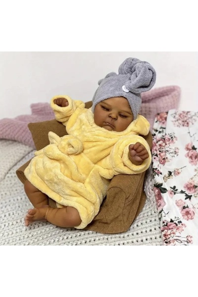 minigimin dolabı Siyahı bebek Reborn bebek gerçekçi bebek