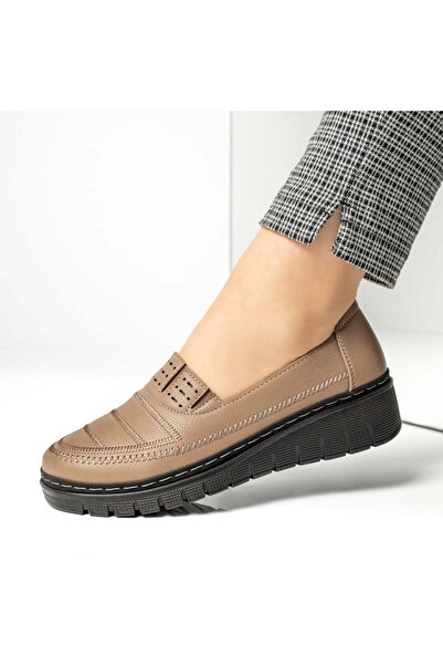 Modlet.ro Women's beige platform casual shoes MOD13047