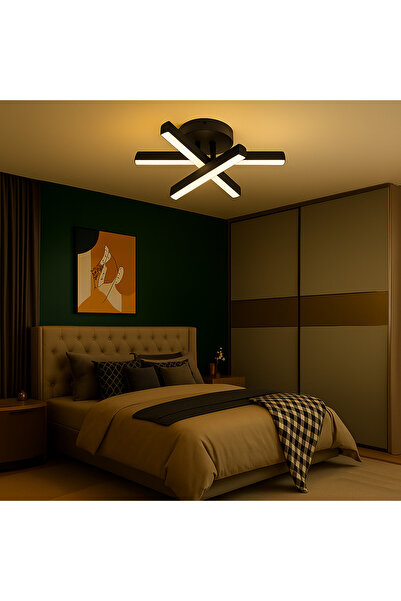 ALC-Shop Lustra LED Diego, 18W, Negru, Metal, Lumina Rece/Calda/Neutra