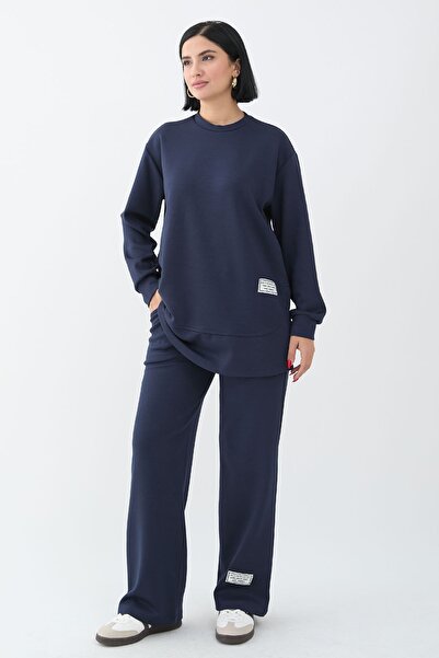 InStyle Navy Blue Suit with Label Detail