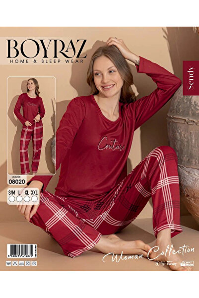 Kocabey Women's Sendy Fabric Long Sleeve Pajama Set