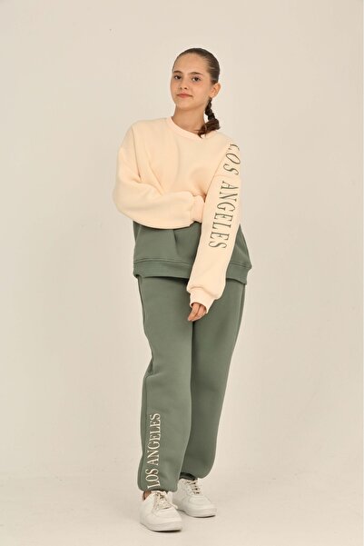 Toontoy Girl's Los Angeles Printed Tracksuit Set