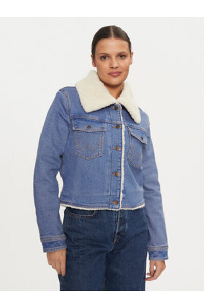 WRANGLER Γυναικείο τζιν μπουφάν 112356629 Μπλε
