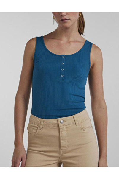 PIECES tank top, blue