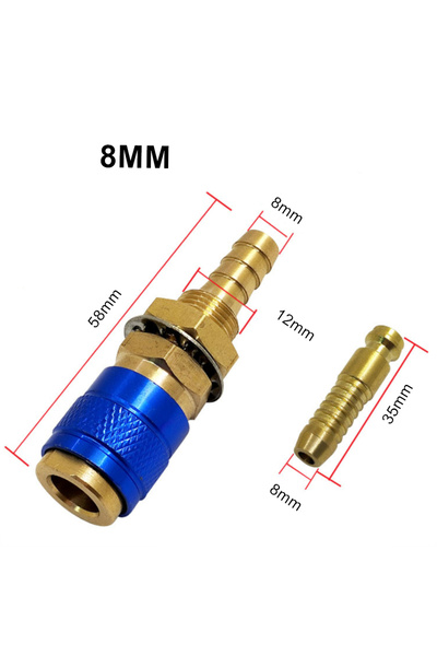 Choice5 M8-Blue 1 Set, Welding Machine Quick Fitting Female Male Water Cooled...