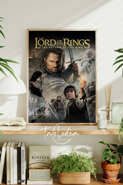 tablodea The Lord Of The Rings Film Afişi Çerçeveli Poster Tablo TD Yüzükleri...