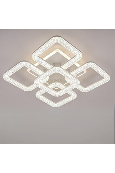 ALC-Shop Lustra LED Astrid cu Telecomanda, 114W, Dimabil, Alb