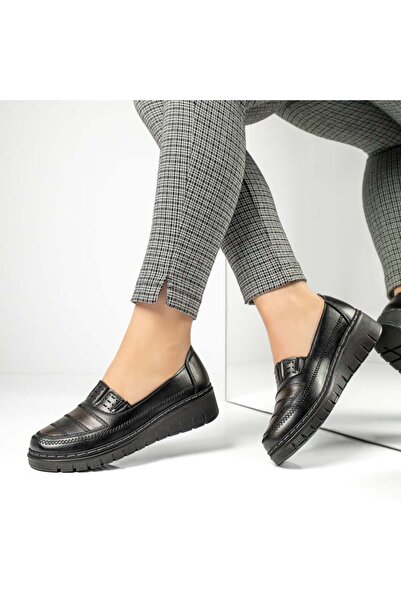 Modlet.ro Γυναικεία μαύρα και καφέ παπούτσια πλατφόρμας MOD13047