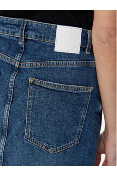 BOSS Fustă din denim pentru femei 50512588 Albastră