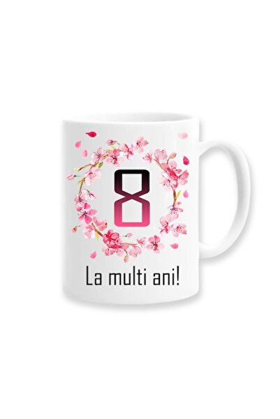 OEM Cană personalizată pentru 8 martie cu mesajul „La mulți ani”, Betaprint, ...